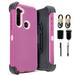 Value Pack ! for Moto G Power 2020 XT2041 Heavy Duty case Phone Case 360Â° Cover Screen Protector Clip Kickstand Holster Hybrid Shock Bumper (Pink)