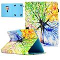 Allytech Universal Case for 6.5-7.5 inch Tablet PU Leather Stand Cover with Card/Pencil Holder for Galaxy Tab A 7.0 Kindle Fire 7 Galaxy Tab 3/Tab E Lite 7.0 and Other 7 Tab Colorful Tree