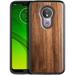 Nagebee Case for Motorola Moto G6 / Moto G (6th Generation) [Real Natural Walnut Wood] Ultra Slim Protective Bumper Shockproof Phone Cover (Every Piece is Unique) - Wood