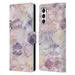 Micklyn Le Feuvre Marble Patterns Rose Quartz And Amethyst Stone And Hexagon Tile Leather Book Wallet Case Cover Compatible with Samsung Galaxy S21+ 5G