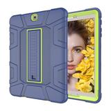 Samsung Galaxy Tab S2 8.0 Case Dteck Heavy Duty Full Body Rugged Protective Case Kickstand Shockproof Cover For Samsung Galaxy Tab S2 Tablet (8.0 inch SM-T710 T715 T713) Navy/Green