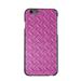 DistinctInk Case for iPhone 6 PLUS / 6S PLUS (5.5 Screen) - Custom Ultra Slim Thin Hard Black Plastic Cover - Hot Pink Diamond Plate Steel Image Print Faux Diamond Plate