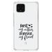DistinctInk Clear Shockproof Hybrid Case for Google Pixel 4 XL (6.3 Screen) - TPU Bumper Acrylic Back Tempered Glass Screen Protector - First My Mother Forever My Friend