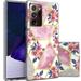 CoverON Samsung Galaxy Note 20 Ultra Phone Case Slim Lightweight Scratch Resistant Glossy Cover bumper Grip Marble Glitter Flower