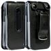 Case for LG Wine 2 LTE Nakedcellphone [Black Vegan Leather] Form-Fit Cover with [Built-In Screen Protection] and [Metal Belt Clip] for the LG Wine 2 LTE Flip Phone (LM-Y120) from US Cellular