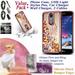 Value Pack + for 5 LG Rebel 3 ZONE 4 K8 2018 Case Glitter Phone Case Flowing Sparkling Scratch Shield Sleeve Slip Guard Grip Wrap Slim Cover Rose