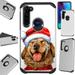 Compatible with Motorola Moto G Stylus (2020) | Moto G Power (2020) | Moto G Pro Holiday Fusion Hybrid Phone Case Cover (Santa Hat Dog)