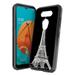 Capsule Case Compatible with LG Aristo 5 / Aristo 5+ [Hybrid Gel Design Slim Thin Fit Soft Grip Black Case Protective Cover] for LG Aristo 5 LMK300 (Eiffel Tower Paris)