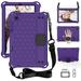 Galaxy Tab S6 Lite 10.5 Case P610 615 Case Allytech Silicone Impact-Resistant Kids Friendly With Shoulder Strap Kickstand Shockproof Case Cover for Samsung Galaxy S6 Lite 10.4 Purple