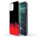TalkingCase Clear TPU Phone Case Apple iPhone 12 Pro MAX Red Flames Print Light Weight Ultra Flexible Soft Touch Anti-Scratch