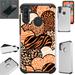 WORLD ACC Fusion Phone Case Compatible with Samsung Galaxy A11 + TEMPERED GLASS Hybrid TPU Phone Cover (Brown Heart Zebra)
