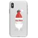 DistinctInk Clear Shockproof Hybrid Case for iPhone XS Max (6.5 Screen) - TPU Bumper Acrylic Back Tempered Glass Screen Protector - Santa Hat Merry Christmas