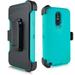 for LG Stylo 4 LG Stylus 4 LG Q Stylo 4 Q710MS Case Phone Case Dual Layer Full-Body Rugged Clear Back Case Drop Resistant Shockproof Case with Built In Screen Protector (Teal)