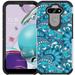 LG Aristo 5 / LG Phoenix 5 / LG Fortune 3 / LG Tribute Monarch / LG Risio 4 / LG K8x Case - Colorful Design Hybrid Armor Case Shockproof Dual Layer Protective Phone Cover - Blue Wave