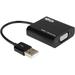 Tripp Lite USB 2.0 to VGA Dual/Multi-Monitor External Video Graphics Card Adapter w/Built-In USB Cable 128 MB SDRAM 1080p @ 60 Hz (U244-001-VGA)