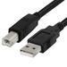 Cmple - USB Printer Cable 6ft Male to Male USB 2.0 A to B Cable USB Type B Printer Scanner Cable Compatible with Inkjet Printer Laser Printer Copier Machine DAC Piano - Black