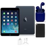 Restored Apple iPad Mini (1st Gen) Black and Slate 7.9-inch 16GB Wi-Fi Only Bundle: USA Essentials Bluetooth/Wireless Airbuds Case Charger By Certified 2 Day Express (Refurbished)