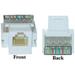 CableWholesale 331-120WH Keystone Insert White Phone Jack Tooless RJ11 RJ12 Female to Wire Insert