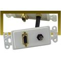 IEC WDH661561 White Decora Insert with One VGA and One 3.5mm Stereo Jack