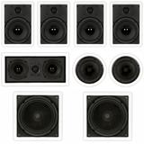 Theater Solutions TST87 Flush Mount 7.2 Speaker Set 8 In Wall and Ceiling