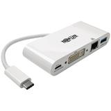 Tripp Lite USB C to DVI Multiport Adapter Converter Hub 6in USB Type C to DVI (U444-06N-DGU-C)