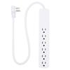 GE Pro 6-Grounded Outlet Surge Protector 2ft. White - 40532