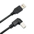 15ft Angle USB Cable for Canon PIXMA MG2520 Inkjet All-in-One Printer Black