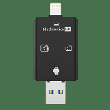 iOS Card Reader External Dual Storage iFlash Device for Lightning to USB Micro SD SDHC TF OTG Card Reader Memory Expanding Compatible for iPhone/iPad/iPod Touch/Mac/PC/Androids (Black)