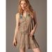 Free People Dresses | Free People Silk Blend Embroidered Dress || 2 | Color: Tan | Size: 2