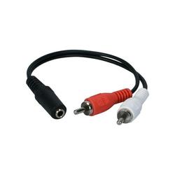 QVS CC399FM 8 3.5MM Mini-Stereo Female to Two 3.5MM Female Speaker Splitter Cable