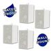 Acoustic Audio 251W Indoor Outdoor 3 Way Speakers 800 Watt White 2 Pair Pack 251W-2Pr