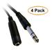 C&E 1/4 Inch Stereo Extension Cable TRS Balanced 1/4 Inch Male to 1/4 Inch Female 50 Feet 4 Pack