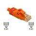 C2G 10ft Cat6 Snagless Unshielded (UTP) Network Crossover Patch Cable - Orange - crossover cable - 10 ft - orange