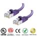 Huetronâ„¢ 5-Pack Cat 5e Ethernet Snagless RJ45 Patch Computer LAN Network Cord Cable (1 ft/PURPLE))
