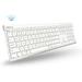 Macally Wireless Bluetooth Keyboard for Mac or Windows PC - Compatible Apple Keyboard Rechargeable - Multi-Device Keyboard Up to 3 Devices with 110 Keys 20 Shortcuts and Numeric Keypad - White