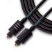 SatelliteSale Digital Toslink SPDIF Audio Optical Fiber Cable Universal Wire PVC Black Cord 6 feet