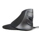 J-Tech Digital Scroll Endurance Wired Mouse Ergonomic Vertical USB Mouse with Adjustable Sensitivity (600/1000/1600 DPI) Removable Palm Rest & Thumb Buttons - Reduces Hand/Wrist Pain (Wired)