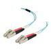 C2G 8m LC-LC 50/125 Duplex Multimode OM4 Fiber Cable - Aqua - 26ft - patch cable - 26 ft - aqua