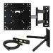 VideoSecu Full Motion TV Monitor Wall Mount 22 24 27 28 29 32 39 40 LCD LED with DVR DVD Game Console Bracket Shelf bix