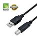 USB 2.0 Cable - A-Male to B-Male for Fujitsu ScanSnap Scanner (Specific Models Only) - 6 FT/2 PACK/BLACK