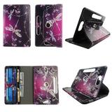 Sparkly Butterfly tablet case 8 inch for Zeki TBQG 8 8inch android tablet cases 360 rotating slim folio stand protector pu leather cover travel e-reader cash slots