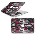 Skin Decal for MacBook Air 13 A1369 A1466 / Sugar Skulls Red Black Dia de los