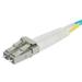 5 meter LC 10-Gigabit Aqua OM4 Duplex Fiber Optic Cable