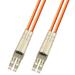 2 Meter Multimode Duplex Fiber Optic Cable (62.5/125) - LC to LC - Orange