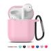 Njjex AirPods Pro & Airpods 1 2 3 Case Silicone Protective Skin [Front LED Visible] Protective Silicone Cover & Skin Compatible with AirPods 1 & 2 Pro Wireless Charging Case with Carabiner