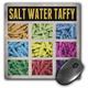 3dRose Salt Water Taffy - whimsical graphic design of salt water taffy candy in a colorful grid - Mouse Pad 8 by 8-inch (mp_53330_1)