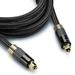 FosPower (6 Feet) 24K Gold Plated Toslink Digital Optical Audio Cable (S/PDIF) - [Zero RFI & EMI Interference] Metal Connectors & Ultra Durable Nylon Braided Jacket