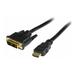 StarTech.com HDDVIMM50CM 0.5m HDMI to DVI-D Cable - M/M - Black