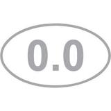 Silver Picniva 0.0 Sticker No Running Don t Run Funny Marathon Bumper Sticker Oval 5 x 3 Decal