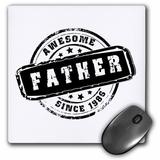 3dRose Awesome Father since 1986 year of birth of first born child stamp - Worlds greatest dad - best daddy Mouse Pad 8 by 8 inches